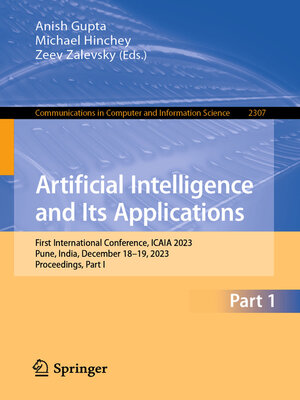 cover image of Artificial Intelligence and Its Applications